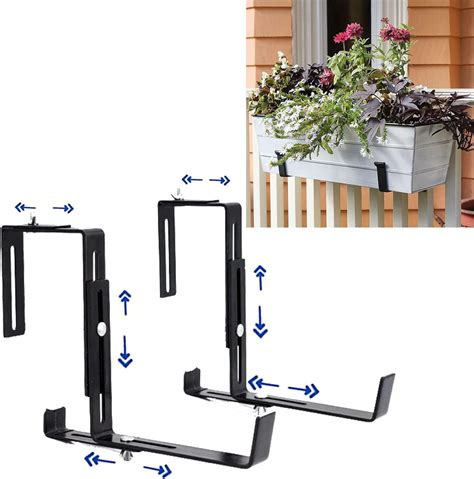 metal window flower box holder|Amazon.com: Window Box Brackets.